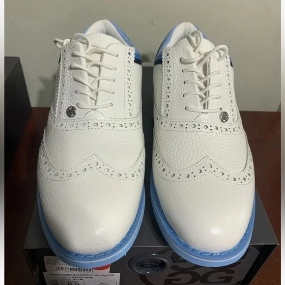G/fore ladies gallivanter ladies white blue golf shoes size 6.5 - Picture 2 of 7